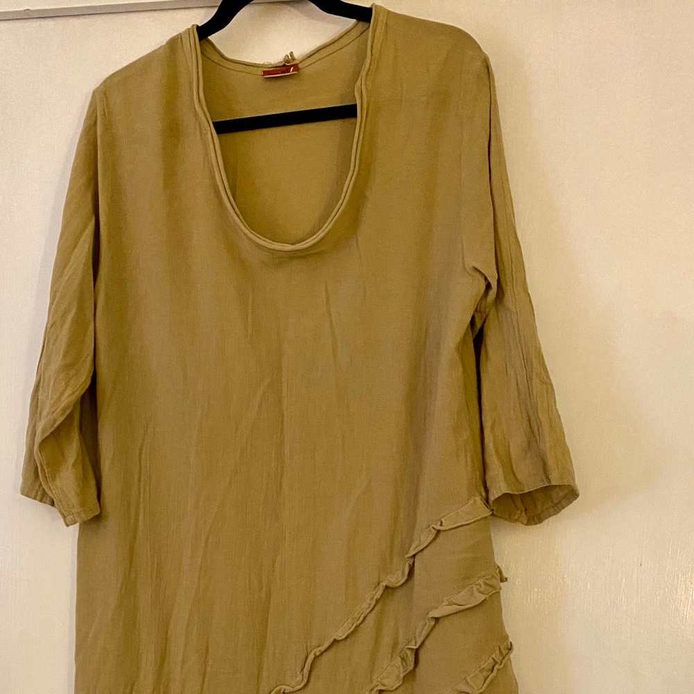 OH MY GAUZE asymmetrical long dress 100% cotton M